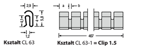 Uszczelki emc do płytek pcb zapinane (clip-on) CL63, CL63-1